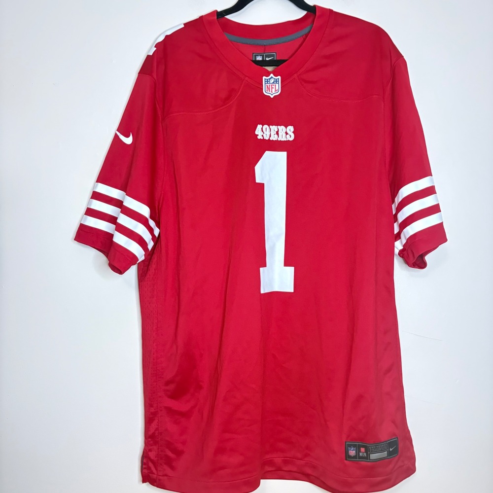 Nike San Francisco 49ers Deebo Samuel Number 1 Red NFL Football Jersey Mens XL